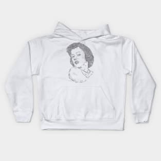 Marilyn Monroe Line Art Kids Hoodie